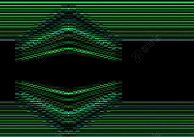 多维数据集 数字 矩阵 绿色 电脑游戏 复古 3D 线路