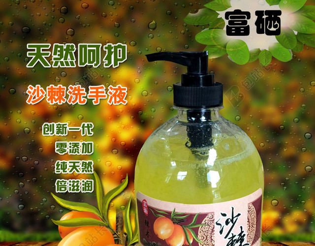 天然沙棘洗手液主图