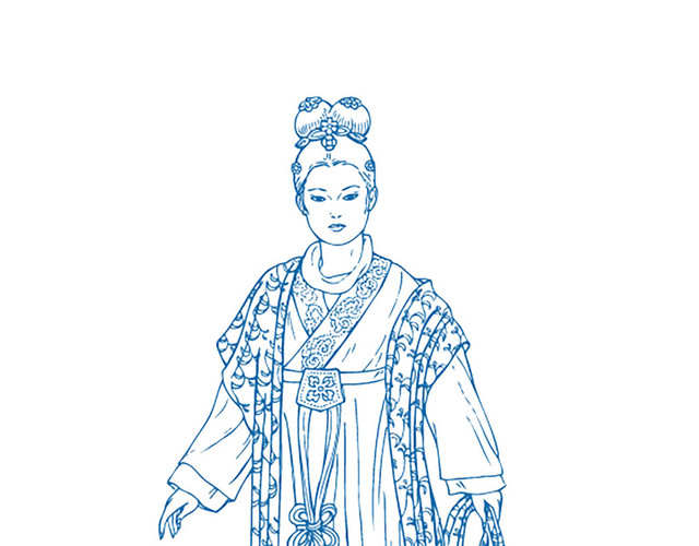 手绘贵妇人