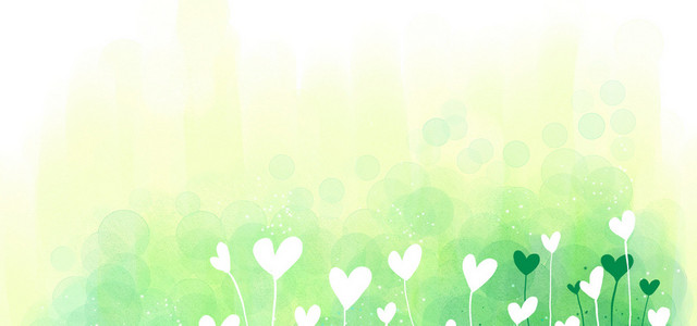 韩国清新植物插画背景BANNER