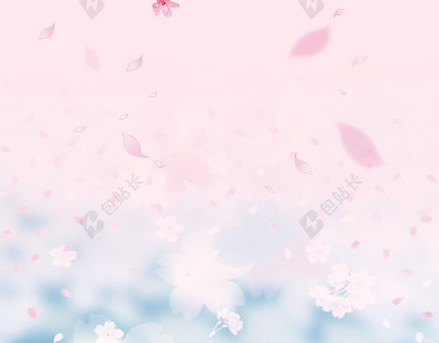 粉色浪漫花瓣商业PSD分层H5背景素材