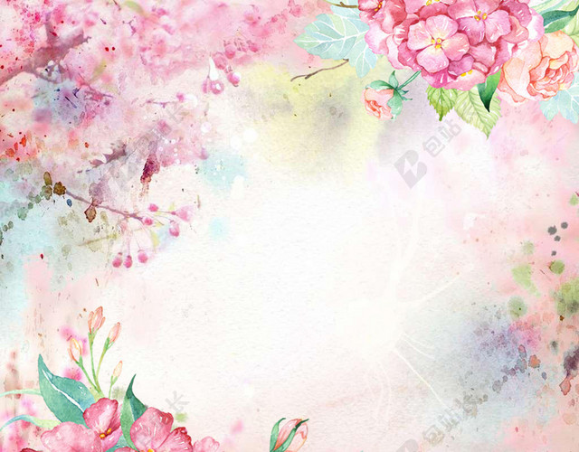 烂漫樱花矢量背景素材