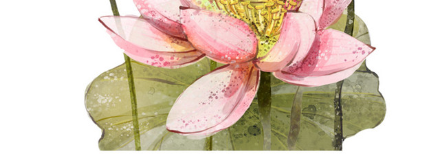 水墨莲花莲叶素材