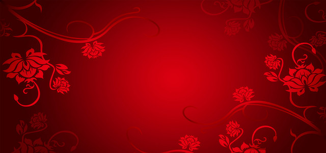 红色大气花纹 背景图片