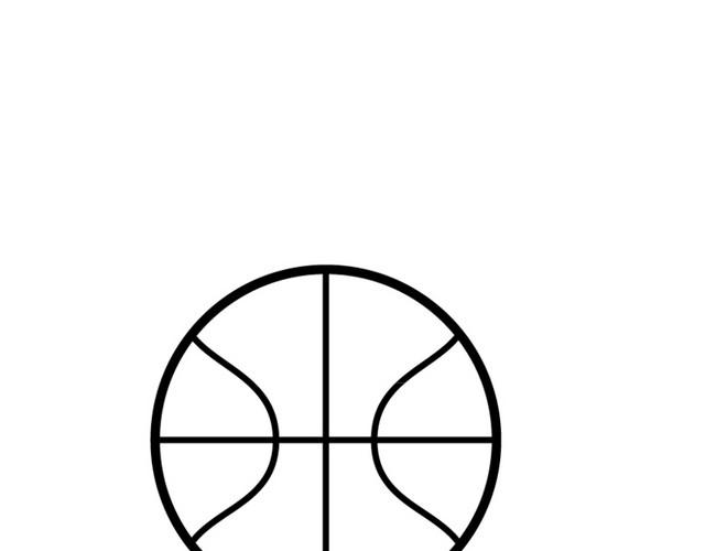 简约篮球线条