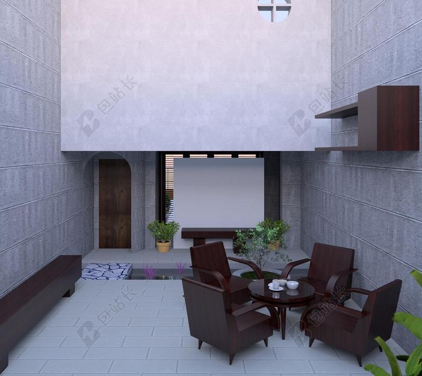 宽敞的客厅背景图片