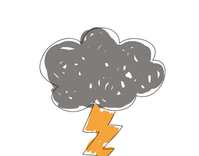 卡通雷电矢量图下载