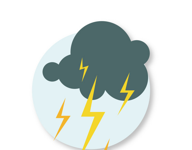 卡通雷电矢量图下载