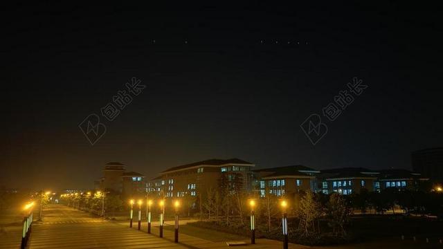 夜晚 东南大学 现代 灯光 夜景 夜空 天空 俯视 景观