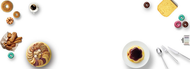 健康早餐食物俯视背景BANNER