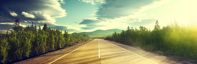 唯美公路BANNER背景