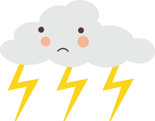 卡通雷电矢量图下载