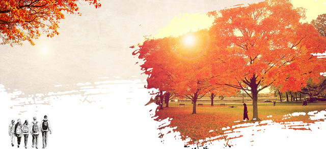 校园毕业季笔刷景色黄色BANNER