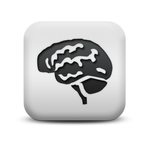磨砂白广场图标人东西脑人图标