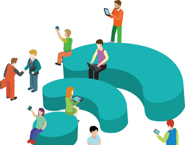 矢量手绘WIFI信号