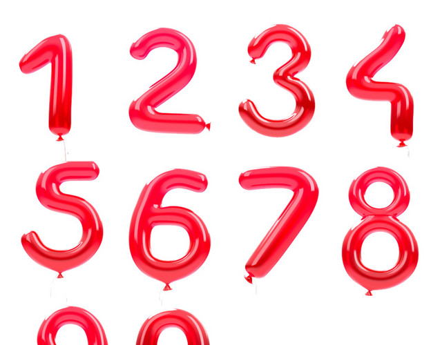 0-9数字红色数字