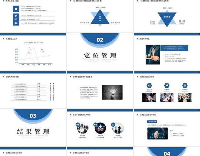 蓝色简约商务西点领导力企业培训PPT模板