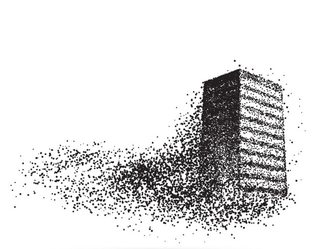 高楼建筑科技粒子效果矢量素材