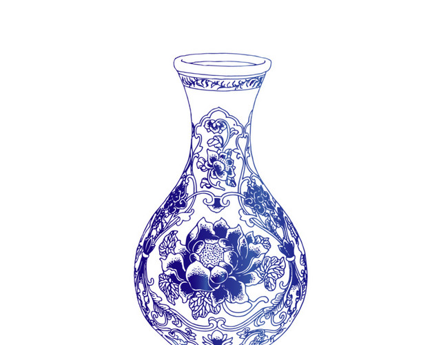青花瓷矢量