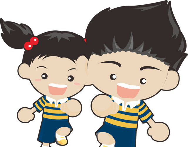 跑步中的男生女生