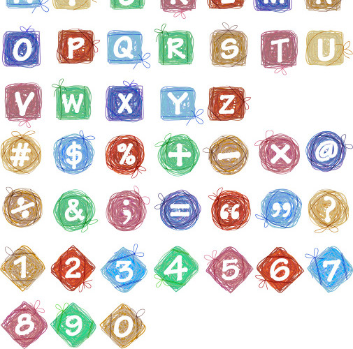 矢量黑板上的字母