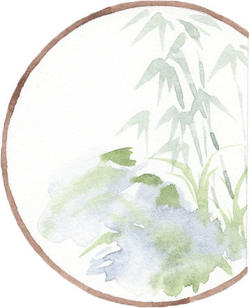 古风竹子扇子