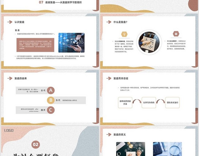 彩色水彩简约商务复盘把经验转化成为能力企业PPT复盘+把经验转化成为能力