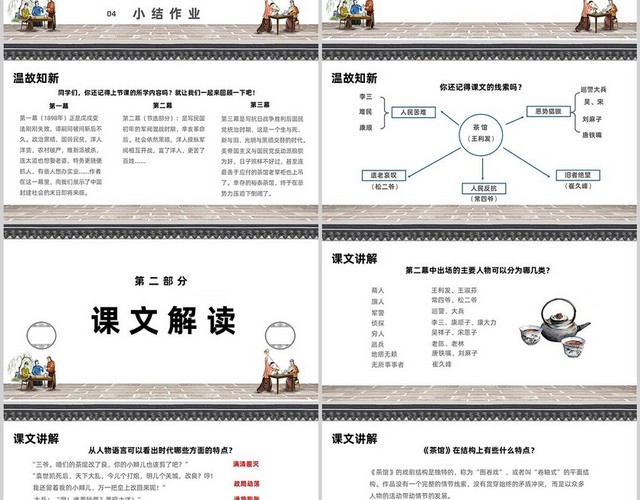 复古民国风茶馆第二课时人教版语文九年级上册PPT课件人教版语文九年级上册课件