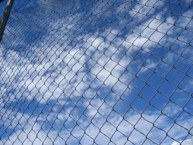 篱笆 护栏网 花园围墙 线 编织物 天空 云
