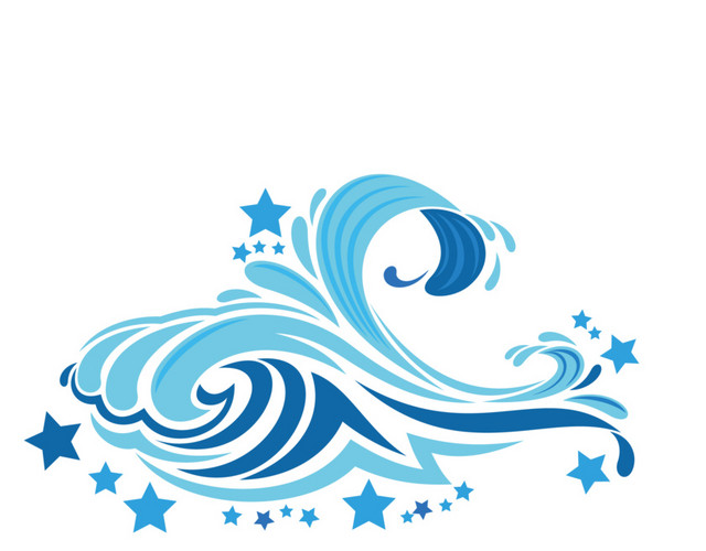 简约扁平化设计海浪