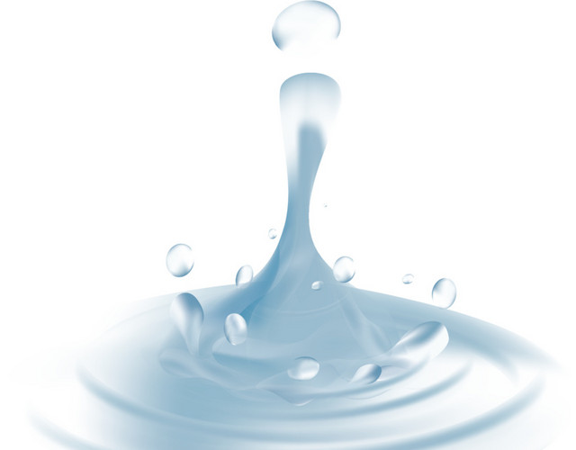滴落的水滴水波纹