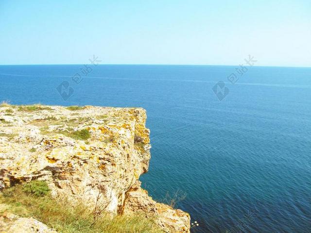 美丽的海景自然景观天空地平线背景图片