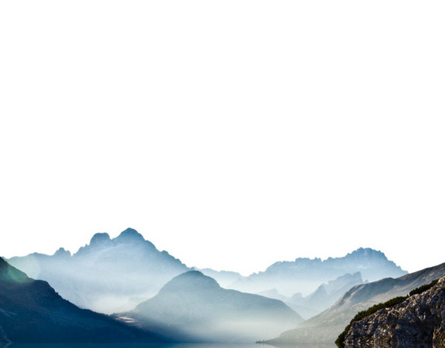 手绘山水画