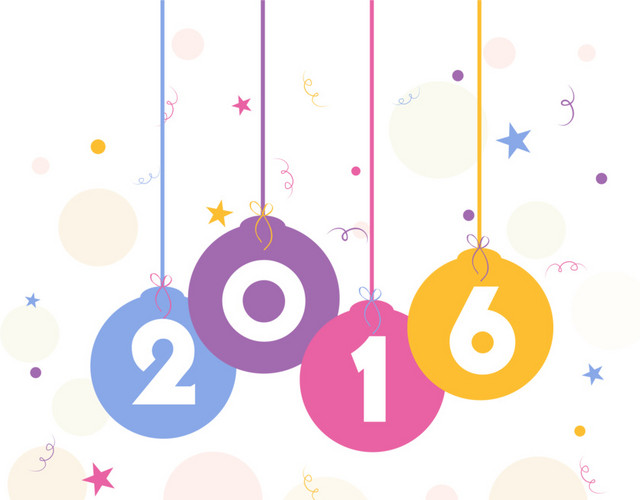 2016创意新年数字