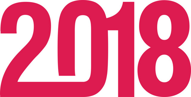 枚红色2018数字