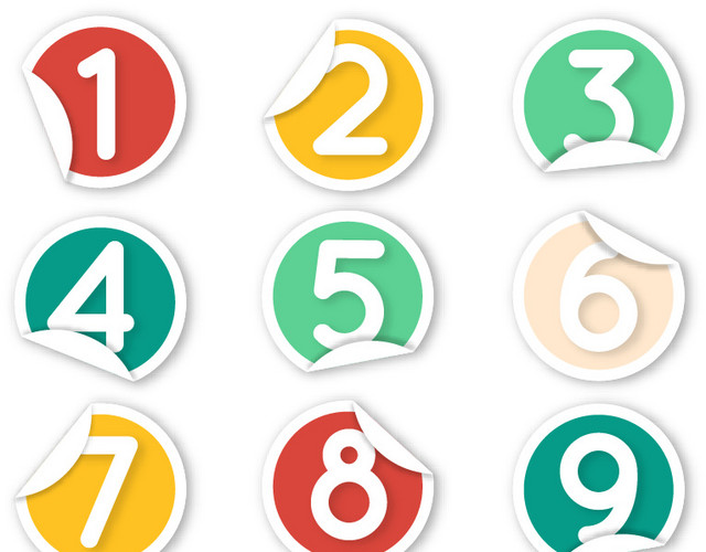0-9数字卡通创意数字