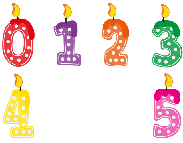 0-9数字10款生日蛋糕数字蜡烛