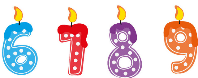 0-9数字10款生日蛋糕数字蜡烛