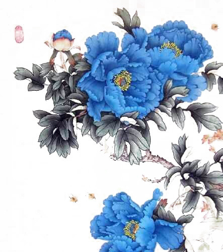 水墨花朵素材