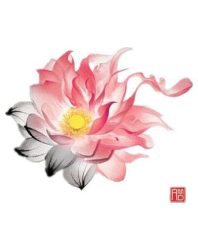 水墨花朵素材
