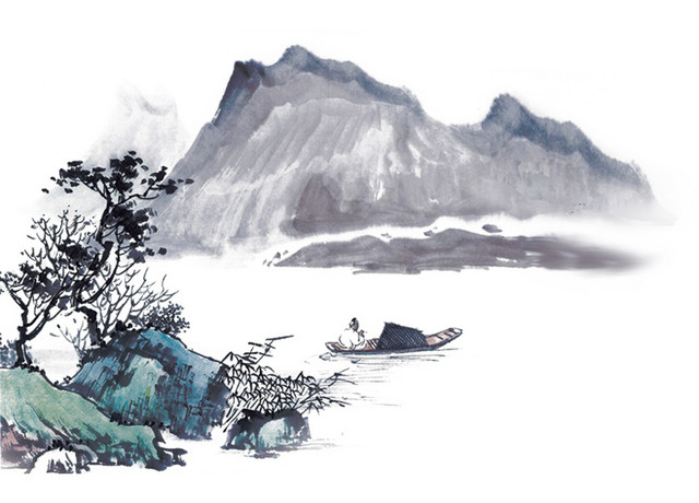 水墨山水画素材