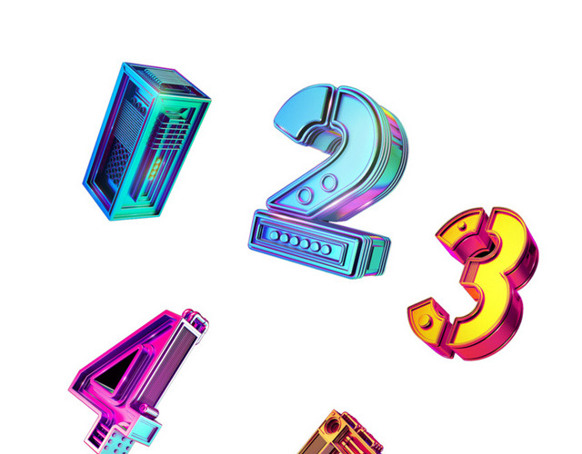 C4D形象数字图案