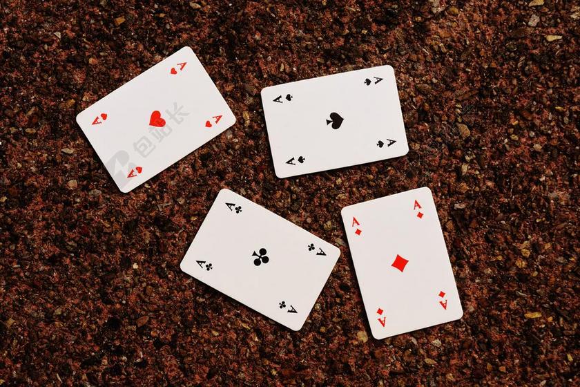 扑克牌 ACE 四 纸牌游戏 赌博 心脏 钻石 交叉 石壁