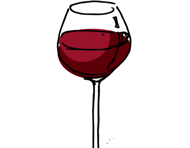 手绘红酒杯免抠图