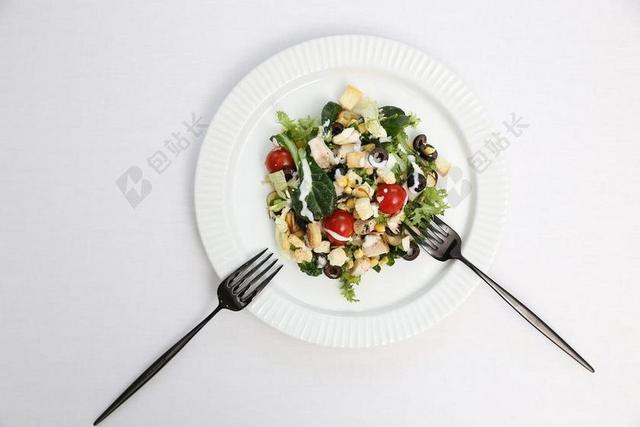 沙拉 食品 餐饮 蔬菜 叉