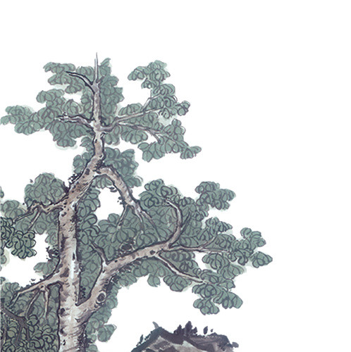 国画松树素材图片