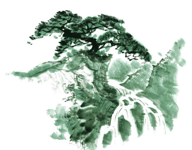 一棵青松PNG