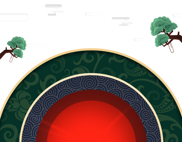 新年传统背景PSD分层图