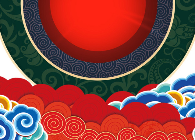 新年传统背景PSD分层图