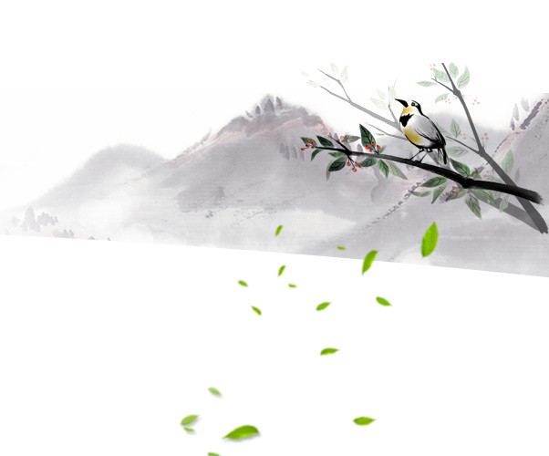 中国风水墨山